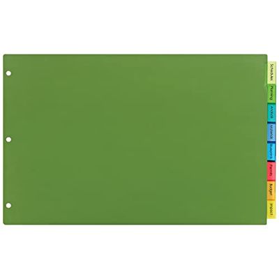 Avery 11x17" Plastic 8-Tab Binder Dividers, Insertable Multicolor Big Tabs, 24 Sets (11179)