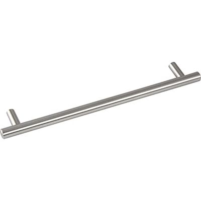 Unbekannt Grimme Enija 8569210210 Basic Cupboard Handle (Barell) Diameter 12 mm Width 250 mm Bar Handle Brushed Stainless Steel Silver Hole Spacing 210 mm
