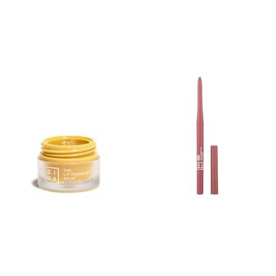 3INA MAKEUP - The Lip Therapist Balm + The Automatic Lip Pencil 503 - Cacao con Vitamina C & Aceite de Jojoba + Perfilador de Labios Nude Retráctil Waterproof - Vegan - Cruelty Free