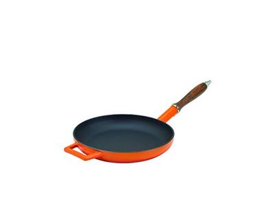Pentole Agnelli SLOWCOOK panna med trähandtag 28 cm Arancione