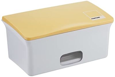 Ubbi Baby Wipes Dispenser, Baby Wipes Case, Baby Wipes Holder with Weighted Plate, Keeps Wipes Fresh and Non-Slip Rubber Feet, Pantone Yellow