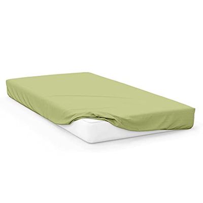 Soleil d'ocre Sábana ajustable para bebé en JERSEY, 60 x 120 cm, Verde