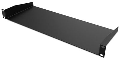 Audibax Pro Rack Shelf 1U voor 19 Inch Rack, 150 mm Diepe Bodem, Vast Serverrack van Staal, Capaciteit 15 kg