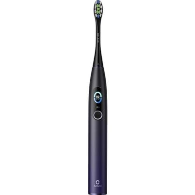 Oclean X Pro Brosse à Dents Électrique, Écran Tactile Intelligent, 3 Modes Brossage Blanchiment, Capteur de pression, Autonomie 30 Jours Charge Rapide, Design AntiMoisissure, Minuteur&APP, Violette