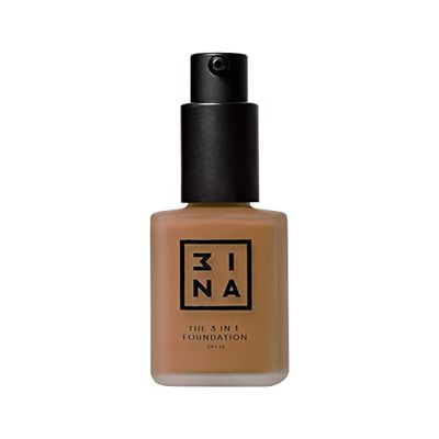 3INA MAKEUP - Vegan - The 3 in 1 Foundation 222 - Mogano - Fondotinta a copertura medio-alta - Primer e Correttore - Lunga Tenuta 12 Ore - SPF 15 - Finitura Naturale Opaca - Cruelty Free