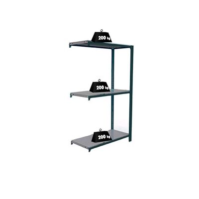 Simonrack Metalen rek, 3 planken, hoog draagvermogen 200 kg, 1000 x 900 x 400 mm, kantoorrek, antraciet/verzinkt