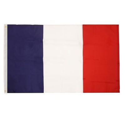 AZ FLAG - Drapeau France Premium - 150x90 cm - Drapeau Français Cousu Nylon 200D Avec Oeillets Métalliques Intégrés - 200 g