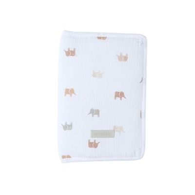 Noukie's - Protège Carnet de Santé Mix & Match - Coton - Motif Éléphants