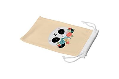 Bonamaison Imprimé Numériquement Lunettes Étui avec Cordon de Serrage, 100% Coton, Sac Lunettes, Pochette à Lunettes, 1 Pièce, Taille: 11x19 Cm