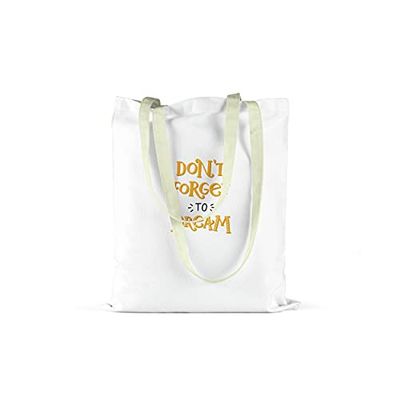 Bonamaison Printed Tote Bag, Reusable Grocery Bag, Shopping Bag, Machine Washable, Foldable, Canvas Cloth Bag with Handles, Size: 34x40 Cm