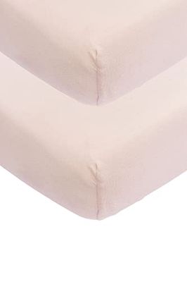 Meyco Baby Uni spannbettlaken juniorbett - 2er Pack - Soft Pink - 70x140/150cm