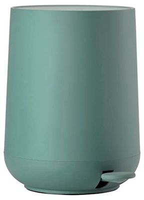 Zone Denmark - Poubelle Salle de Bain Nova - 5L - Design Scandinave - Plastique ABS Doux Au Toucher - Poubelle Cuisine ÉLéGante H29cm D23cm - Vert pétrole