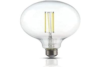 V-TAC 217454 VT-2143 Lampadina a filamento LED G125, attacco E27, copertura trasparente, 4000K, 12.5W