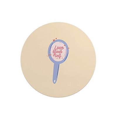 Questo Casa, Round Digital Printed Mouse Pad, Non-Slip Base, for Office and Home, Diameter:22cm