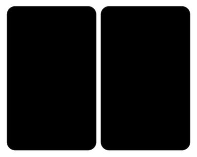 WENKO Placa cobertora universal para cocina negro, juego de 2 cubiertas para todo tipo de cocinas de vitrocerámica, también como tabla de cortar, higiénica, resiste arañazos e impactos, 30 x 52 cm