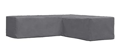 ATLANTIS Utomhusskyddande hölje, hörnbänk, trädgårdsbänk | grå | 250/90 x 250/90 x 70 cm (L x B x H) | TÜV Rheinland-certifierad | Vattenavvisande och vattentät | Skydd för trädgårdsmöbler