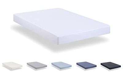 Todocama - Hoeslaken van extra zachte geborstelde microvezel (bed 105 x 190/200 cm, wit)