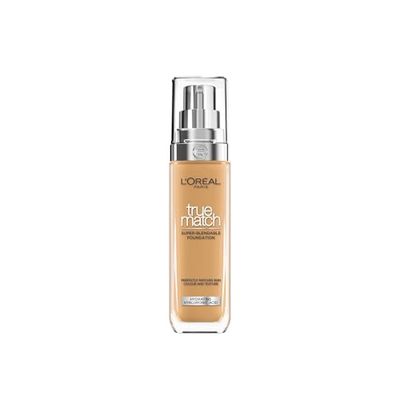 L'Oreal Paris True Match Base líquida, areia dourada, com ácido hialurónico e SPF, 30 ml