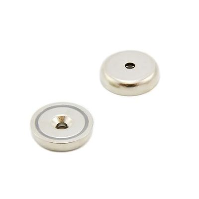 N42 neodymium - pot - magneet voor kunst, handwerk, modelproductie - 32 mm diameter x 8 mm dik x 5 mm C/wastafel - 44 kg trein