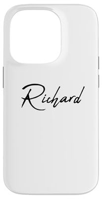 Beautiful Handwritten Font Richard Calligraphy Carcasa para iPhone 14 Pro