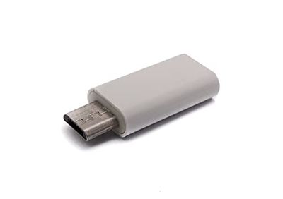 System-S Adaptateur USB 3.1 Type C Femelle vers 2.0 Micro B mâle en Blanc