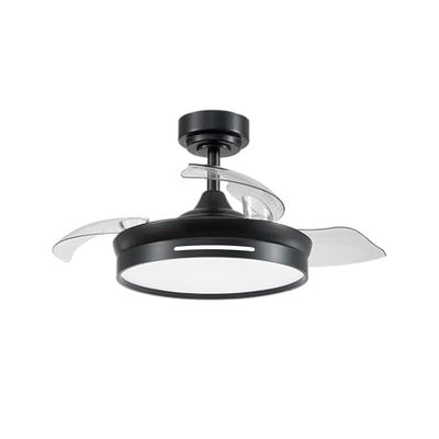 Eden pulse Zwarte ventilator, 48 W, instelbare temperatuur, 32/44,5 x 91 cm, 3 uitklapbare vleugels