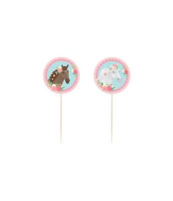 PD-Party 7031634 Classy Festa Cocktail Scelte | Cocktail Picks | Festivo Decorazione - Horses, Multicolore, 6.5cm Lunghezza x 3cm Larghezza x 0.1cm Altezza