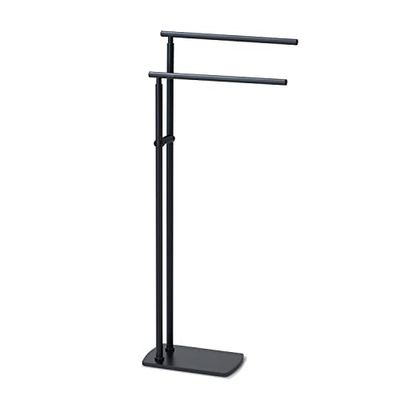 Gedy Florida Portasciugamani da Terra, Acciaio Inox, Nero, 15,3x39,4x89,9