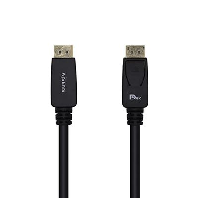AISENS Câble Displayport certifié V1.4 8k 60hz mâle à mâle 3m noir