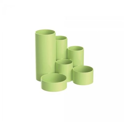 Maul Portapenne MAULTUBO - Portapenne lucido con 6 cuoi, prodotto in Germania, Ø ca. 15 cm, altezza 12,5 cm, colore lime