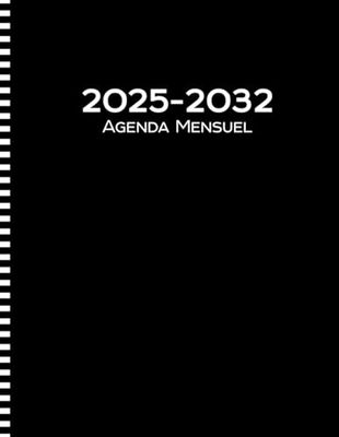 Agenda Mensuel 2025-2032: 8 ans Du 1 janvier 2025 jusqu'a le 31 Décember 2032