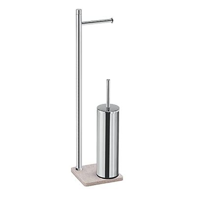 Gedy Trilly Colonna da Pavimento, Acciaio Inox, Cromo e Beige, 14 x 14 x 62.8 cm