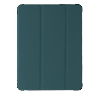 Compatibile con iPad (12,9 pollici), custodia pieghevole a forma di Y con scomparto per penne, materiale acrilico, verde scuro