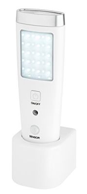 TFA Dostmann Lampe de sécurité Multi-Fonctions Lumatic Guard, 43.2033 LED Lampe de sécurité, Blanc/Argent