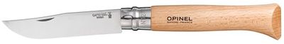 Opinel INOX volwassen mes maat 12 roestvrij, natuur, N, hardhout bruin
