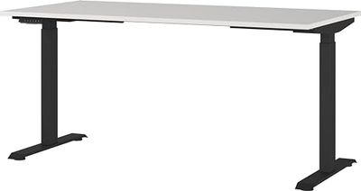 Germania Bureau 7909-581, en Gris Clair/Noir, réglable en Hauteur, 180 x 120 x 80 cm (LxHxP)