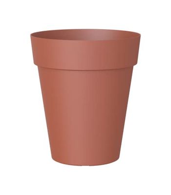 Artevasi Capri High, Vaso alto rotondo in plastica, 46cm, colore terracotta