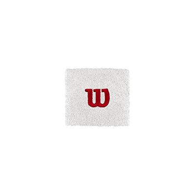 Wilson W Wristband, Muñequera De Tenis Mujer, Blanco (White), OSFA