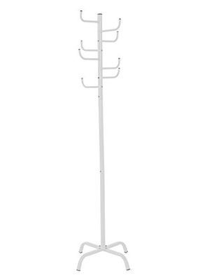 King Collection King Home a1007614 Porte-Manteau en Acier Verni, Blanc, 50 x 50 x 175h