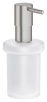 Grohe Start QuickFix - Dispensador de jabón, Gris Mate, para Pegar (Pegamento QuickGlue A1) o atornillar, Ref. 41188DC0
