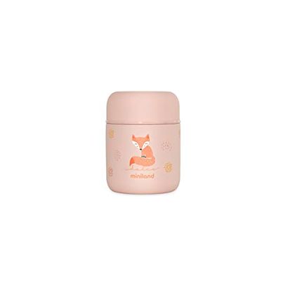 Miniland Food Thermy Mini Dolce Candy 280 ml roestvrijstalen thermosfles, houdt babyvoeding urenlang warm of koud.