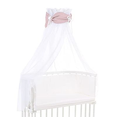 babybay Hemel Organic Cotton Royal met strik geschikt voor alle modellen, rosé glitterpunten goud