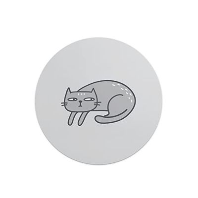 Questo Casa, Tapis de Souris Rond imprimé numérique avec Fond antidérapant pour Bureau et Maison Diamètre 22 cm