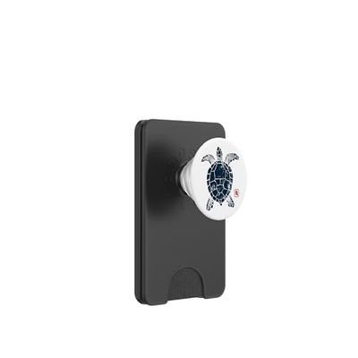 Tortuga estética japonesa, kanji para amantes del océano PopSockets PopWallet para MagSafe