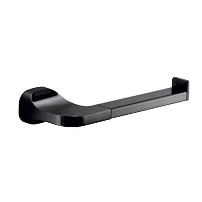 Gedy Krabi Toilet Roll Holder, Black, Components Made of Stainless Steel and Cromall, 2 Year Warranty, Measures 3.3 x 16.5 x 7 cm and Weight 0.2 kg, R&D Design, Unique