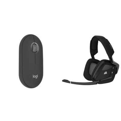 Logitech Pebble Mouse 2 & Corsair Void RGB Elite Auriculares Inalámbricos