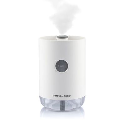 InnovaGoods® Humidificateur ultrasonique rechargeable Vaupure, humidifie l'air de façon rapide et facile, rechargeable et design élégant, idéal pour la maison et le travail.