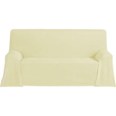 ECOMMERC3 Couvre-lit Multifonction léger et élégant pour canapé ou lit 230 x 260 cm Couleur Vanille