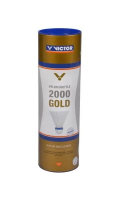 VICTOR nylon Shuttlecock Shuttle 2000 6per tin, white / blue