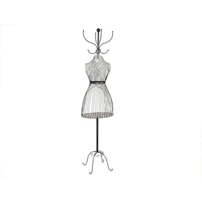 Romimex Perchero de Pie Negro Metal Maniquí 40 x 173 x 40 cm